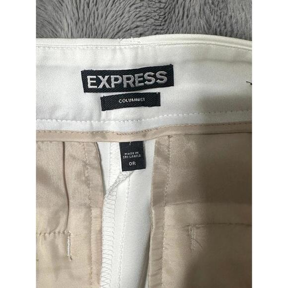 Express Columnist White Dress Pants Size 0R - Picture 2 of 3